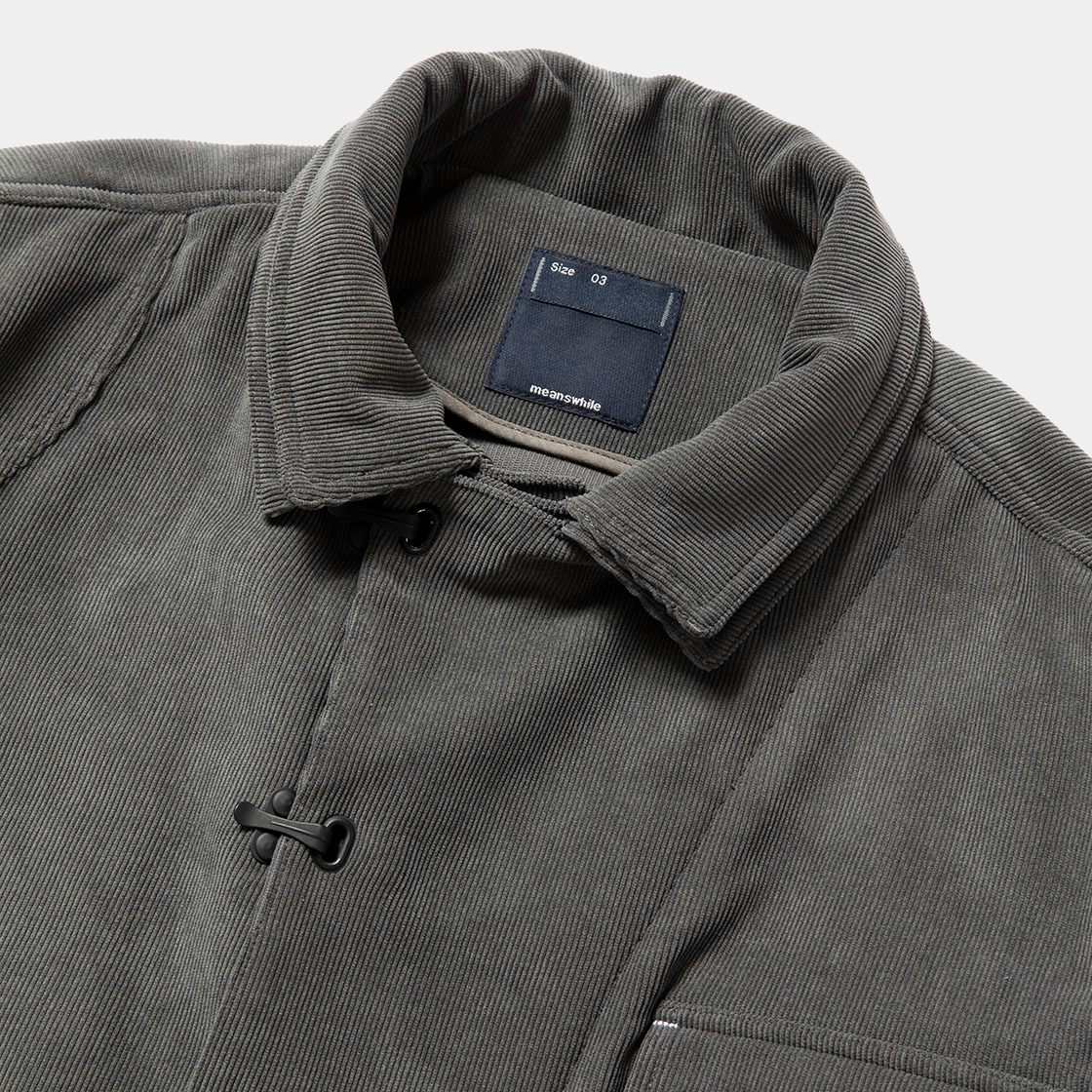 Double Collar Corduroy JKT / Charcoal
