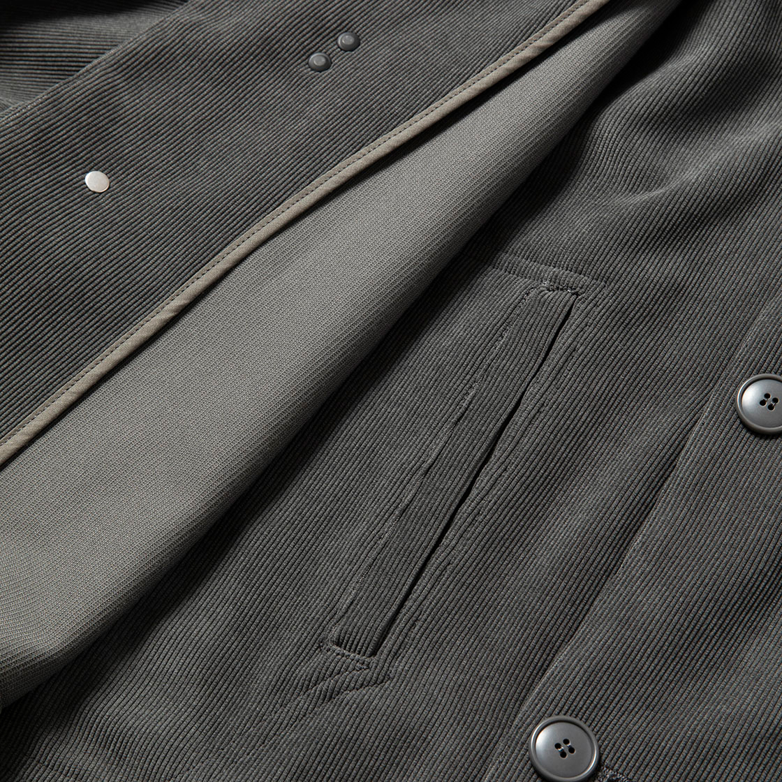 Double Collar Corduroy JKT / Charcoal