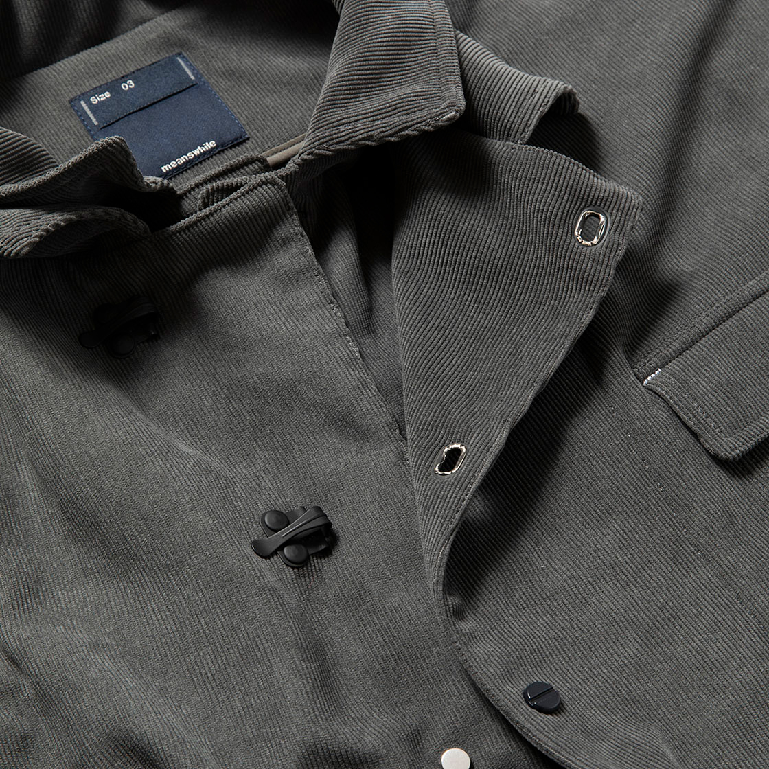 Double Collar Corduroy JKT / Charcoal