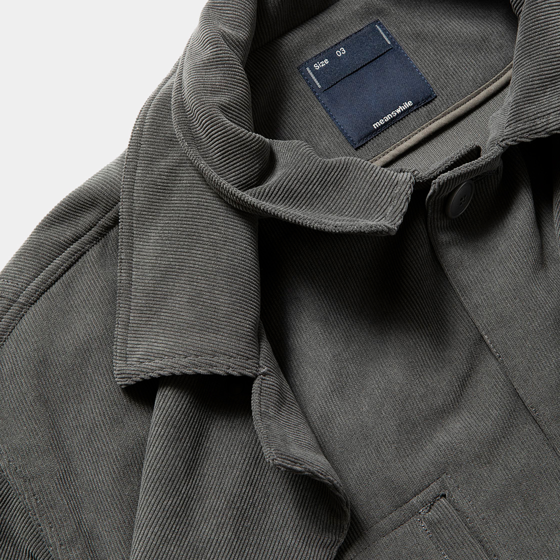 Double Collar Corduroy JKT / Charcoal