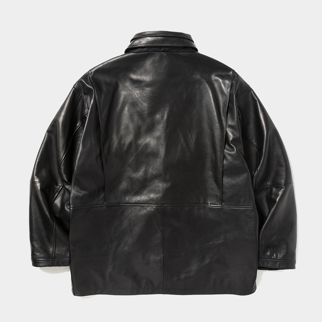Double Collar Leather JKT / Lamp Black