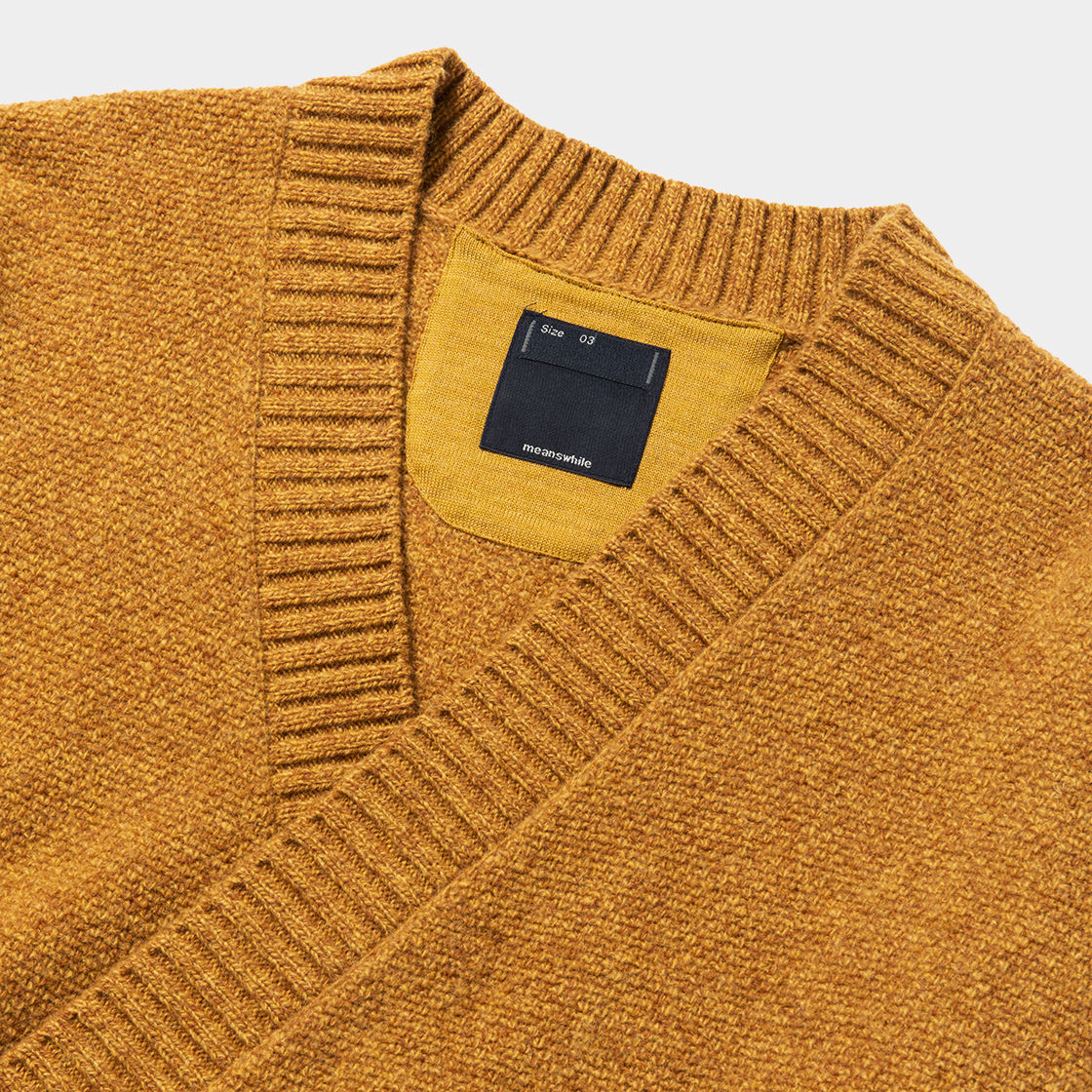 Double Knit Cardigan / Mustard