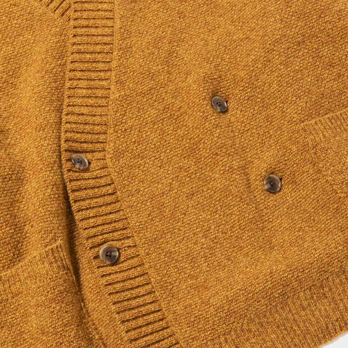 Double Knit Cardigan / Mustard