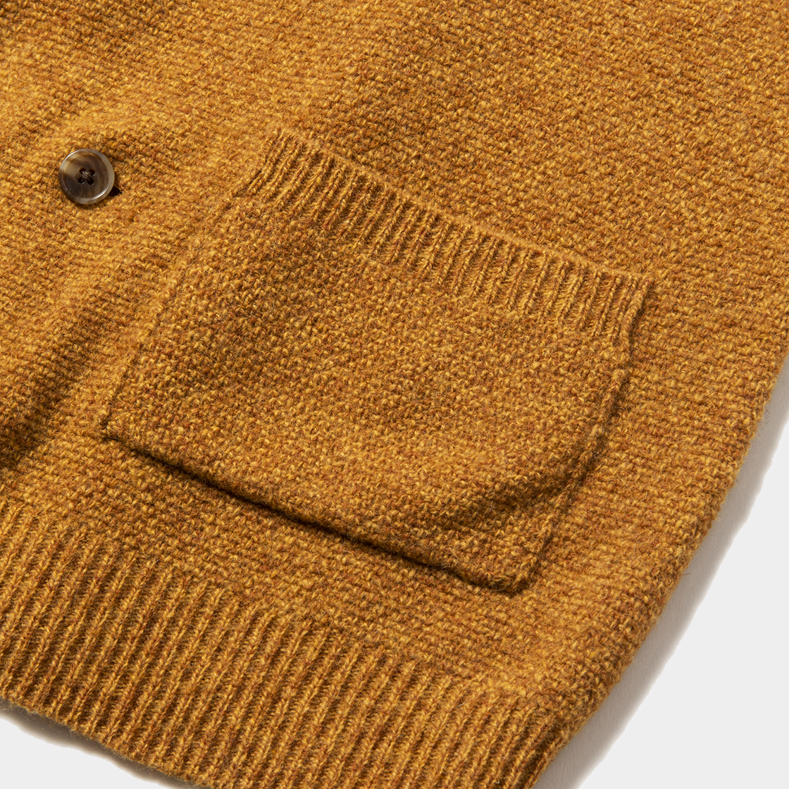 Double Knit Cardigan / Mustard