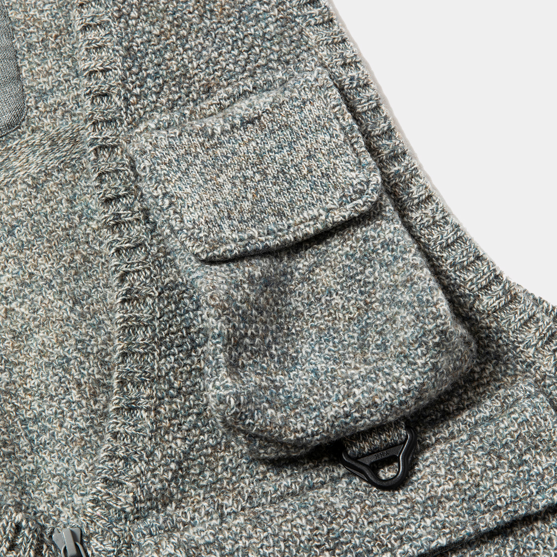 Knit Luggage Vest / Blue Grey