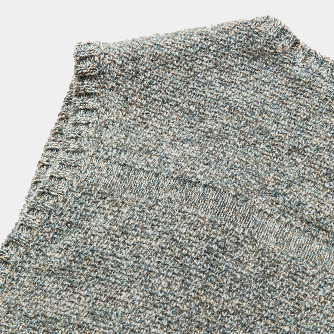 Knit Luggage Vest / Blue Grey