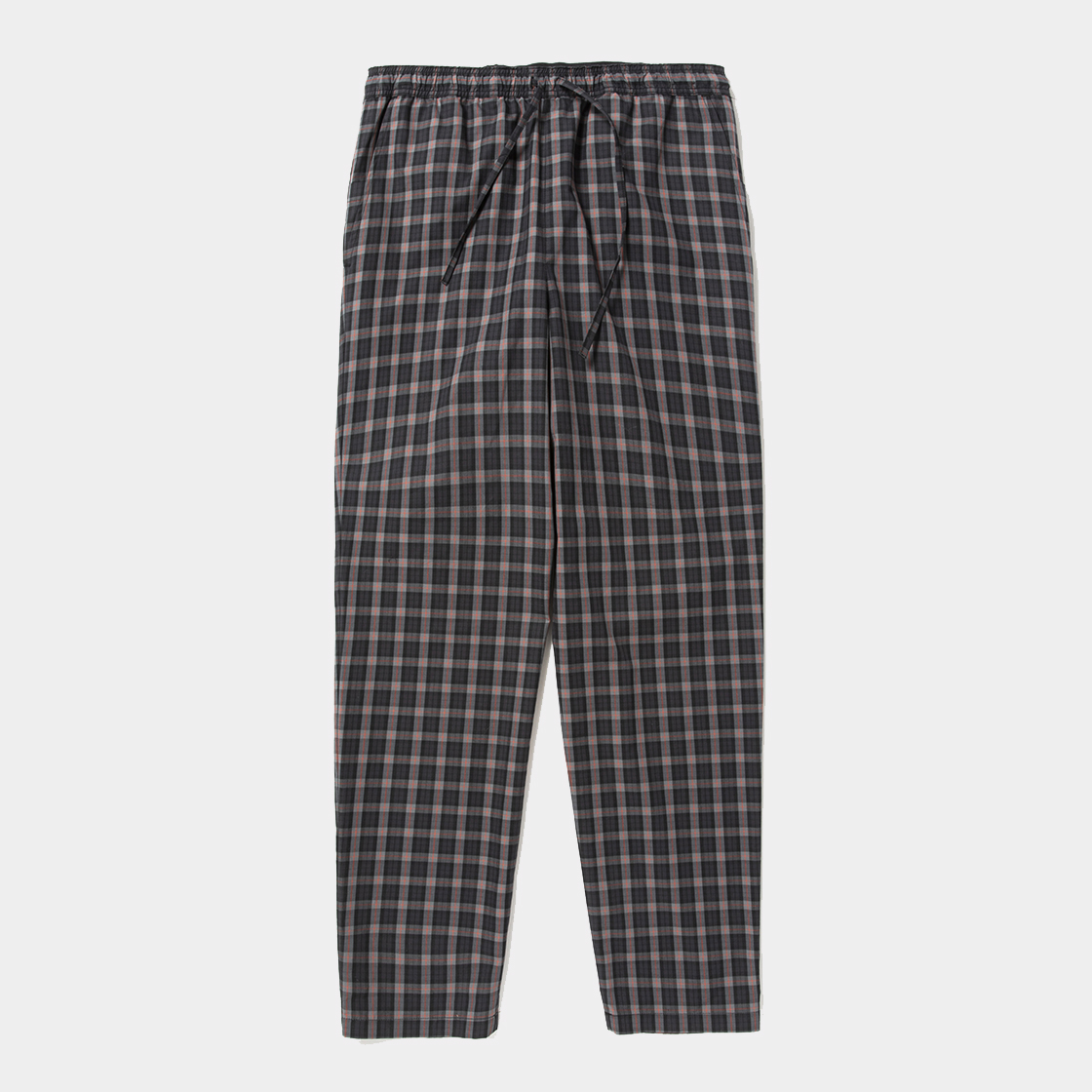 Cotton Check Sleeping PT / Black×Orange