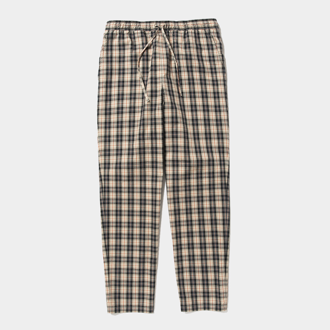 Cotton Check Sleeping PT / Beige×Orange