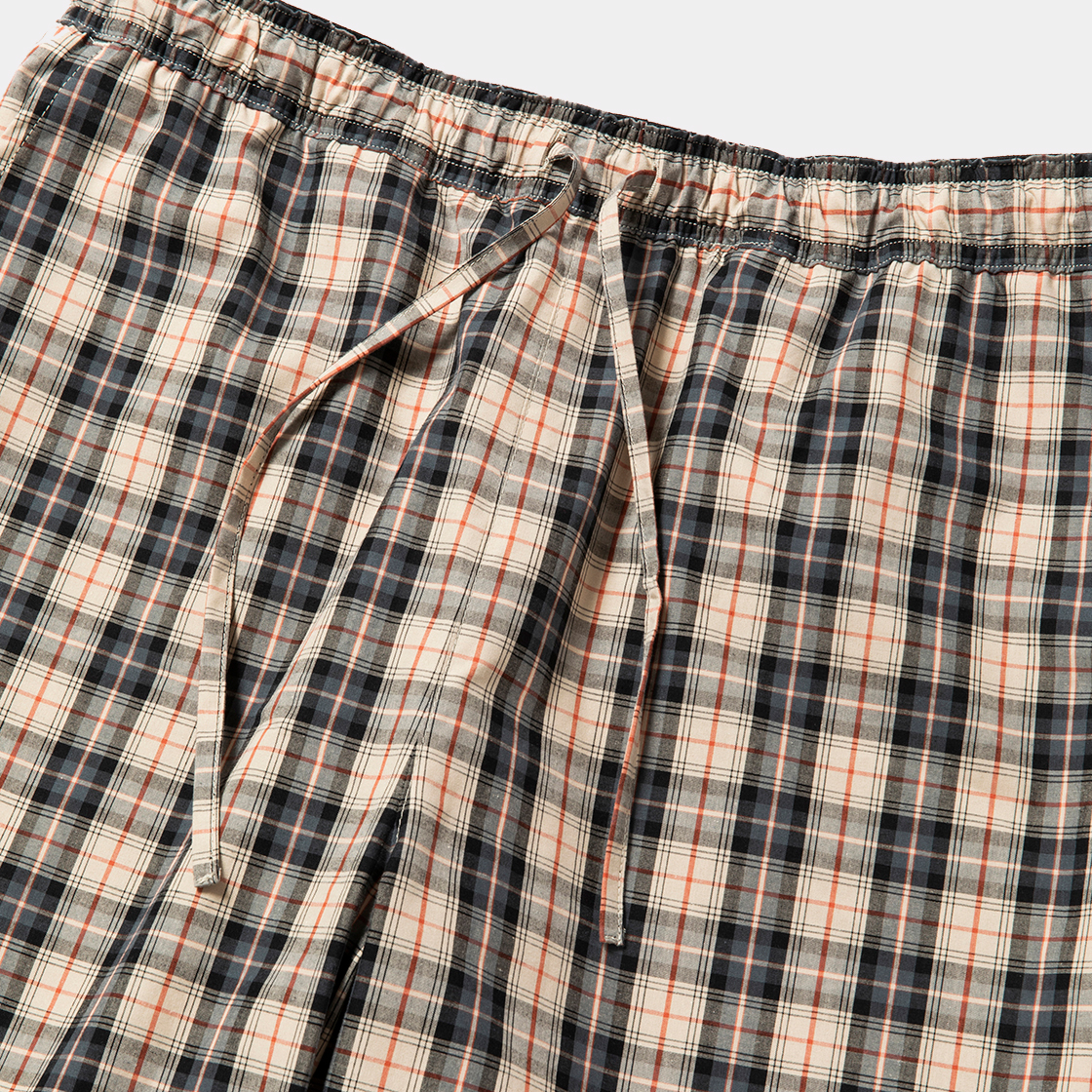 Cotton Check Sleeping PT / Beige×Orange