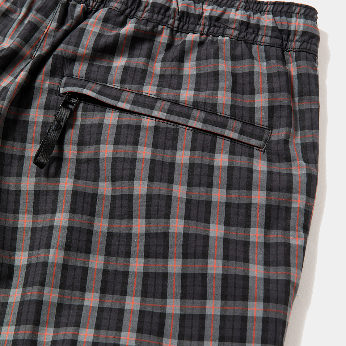 Cotton Check Sleeping PT / Black×Orange