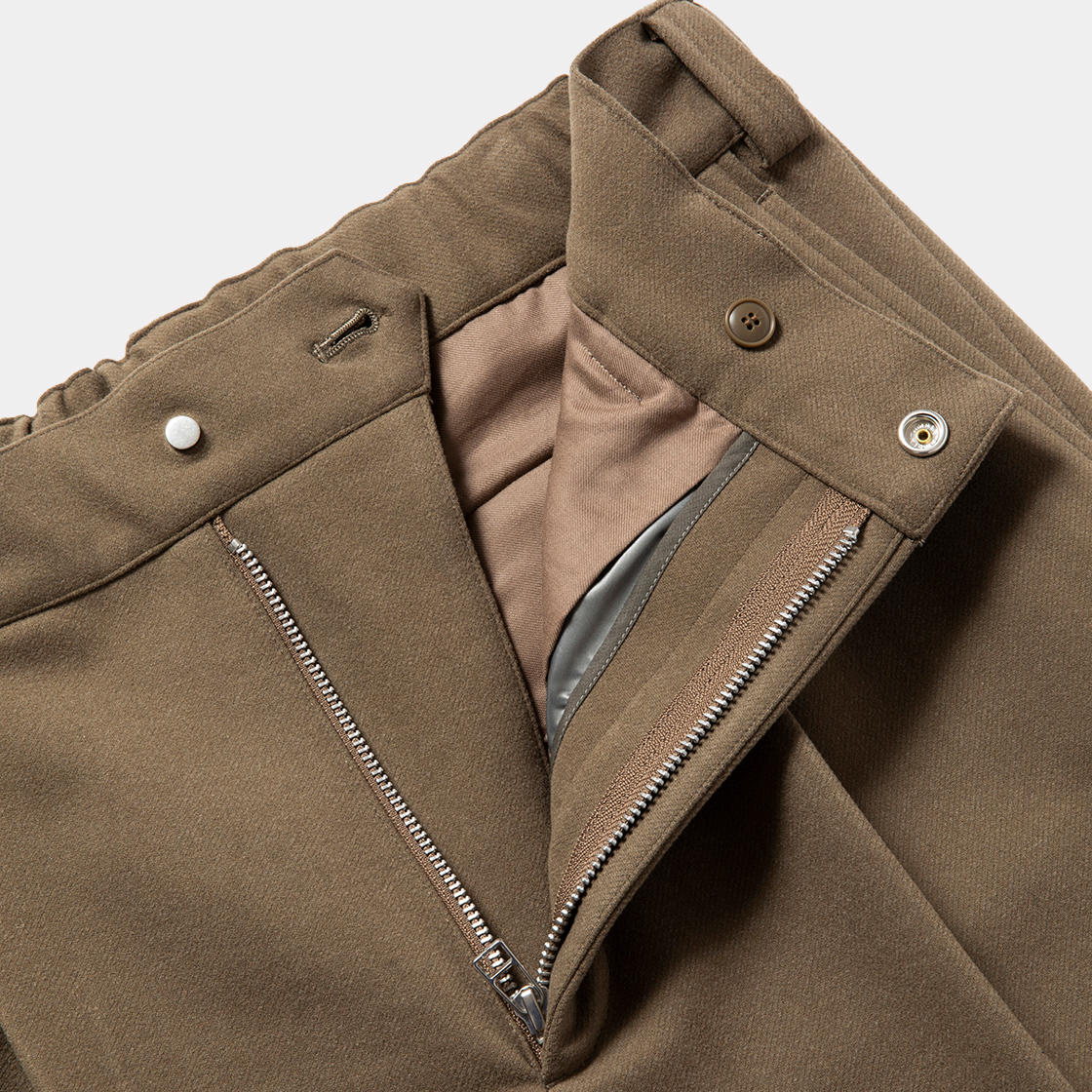 Zip Comfort Slacks / Brown