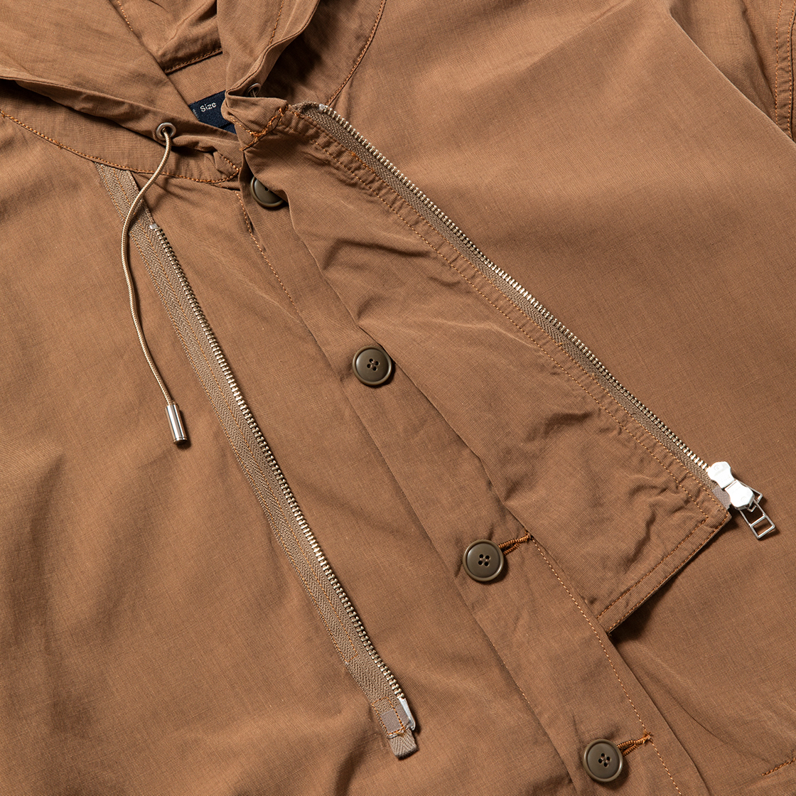 Trinity Cloth Shirt Hoodie / Rust Brown