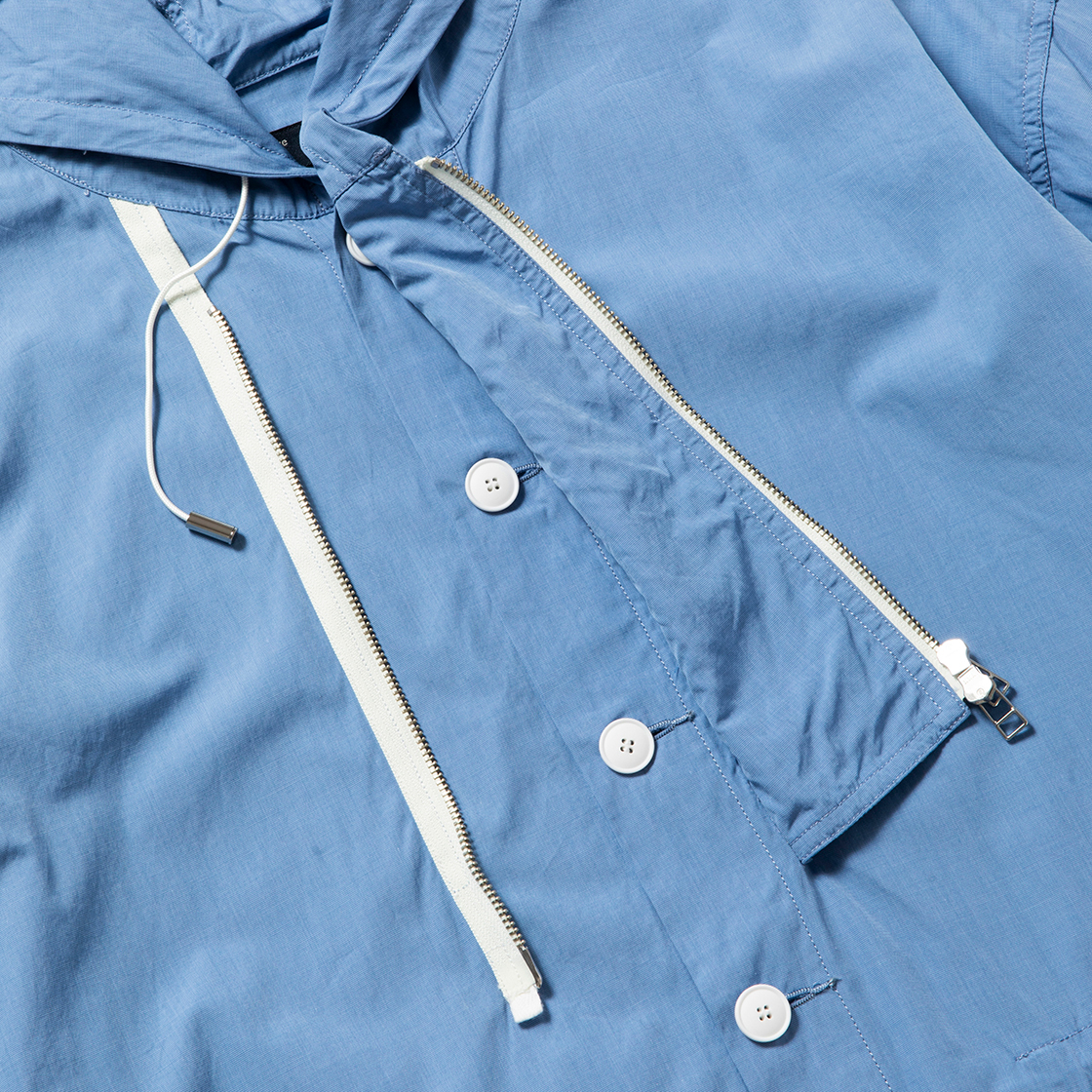 Trinity Cloth Shirt Hoodie / Sax