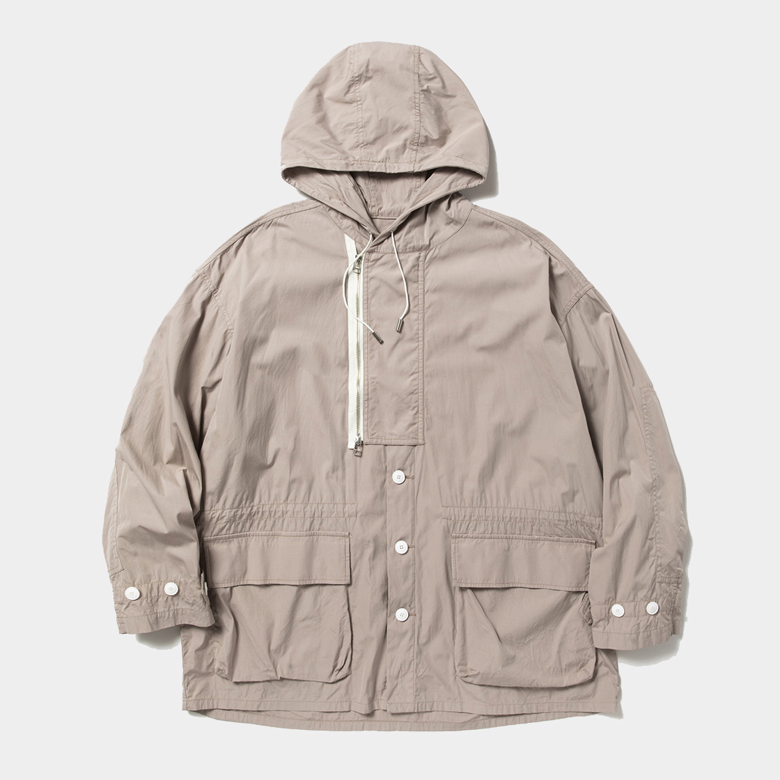 Trinity Cloth Shirt Hoodie / Pink Beige