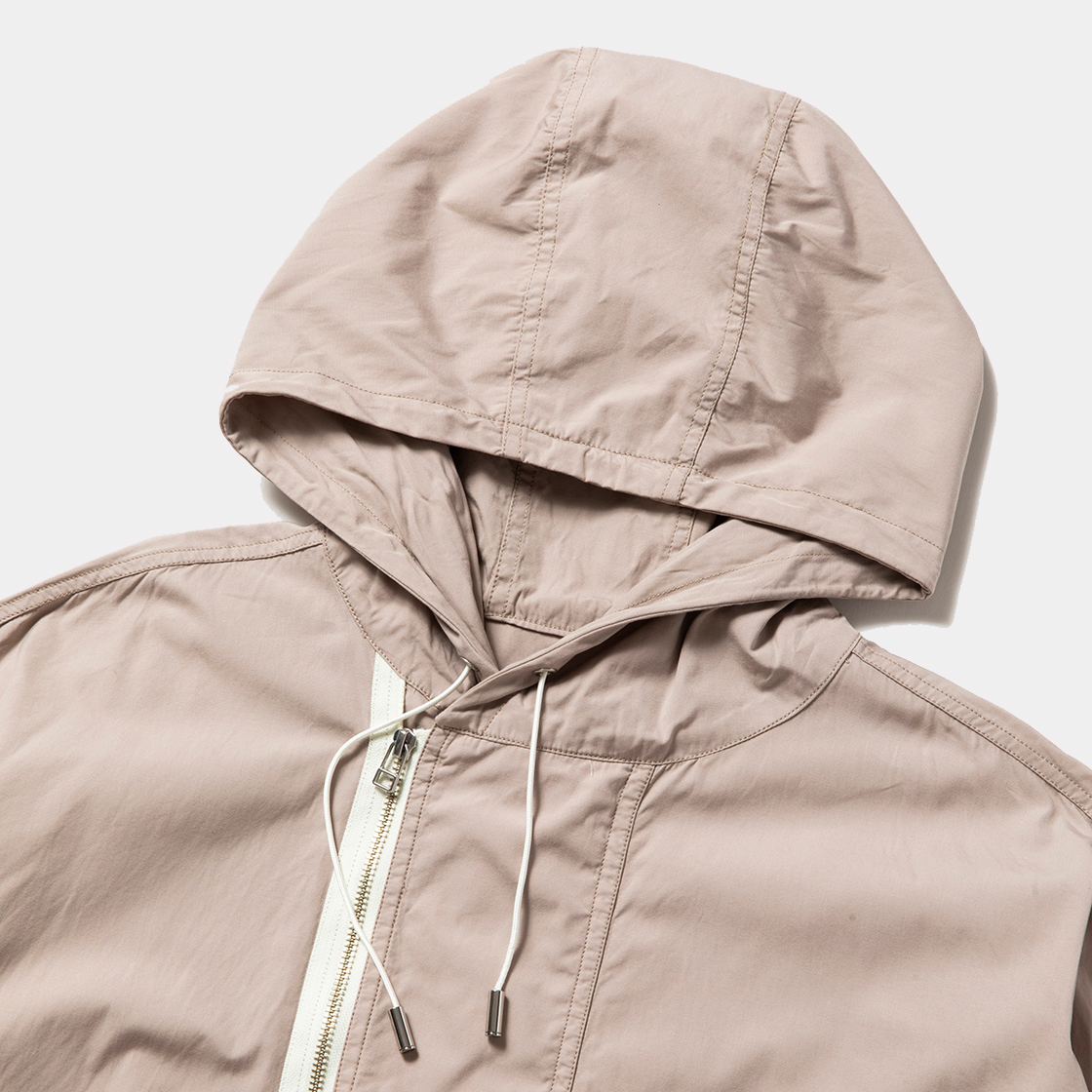 Trinity Cloth Shirt Hoodie / Pink Beige