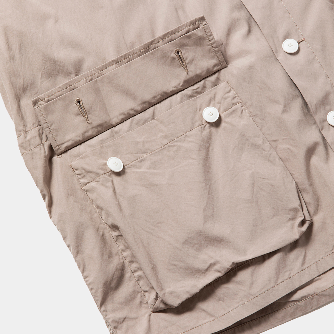 Trinity Cloth Shirt Hoodie / Pink Beige