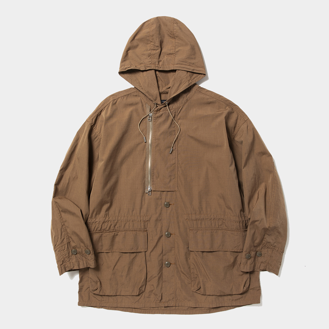 Trinity Cloth Shirt Hoodie / Rust Brown