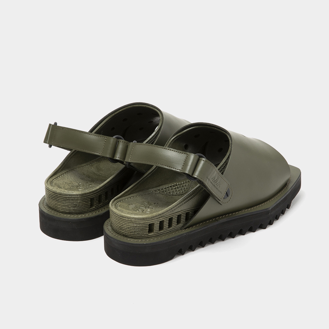 Overwrap Square Sandals Vibram® Sole / Khaki