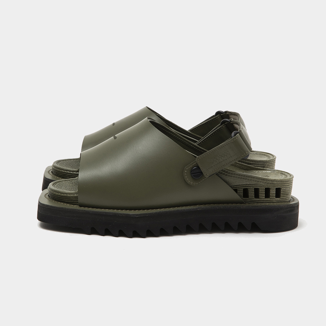 Overwrap Square Sandals Vibram® Sole / Khaki