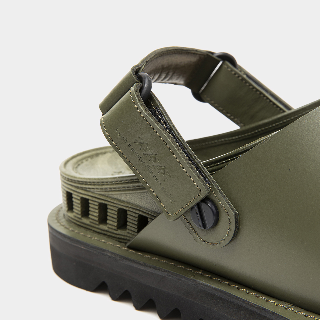Overwrap Square Sandals Vibram® Sole / Khaki