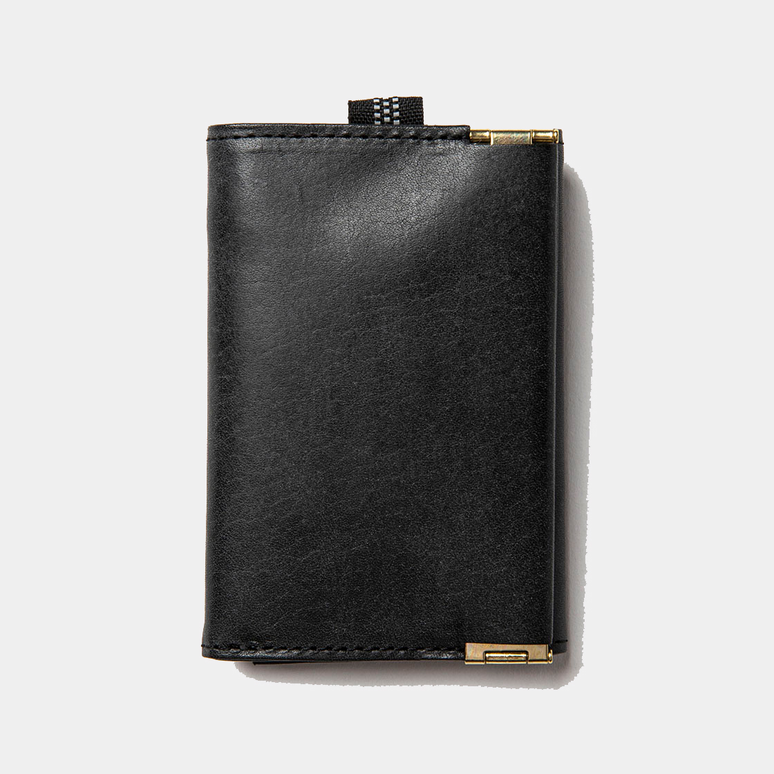 Wax Leather Minimal Wallet / Black