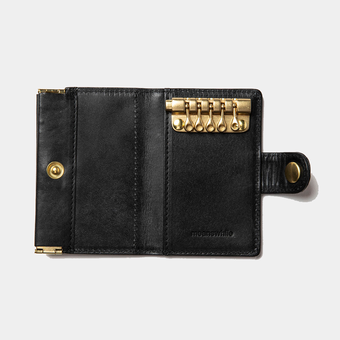 Wax Leather Key Case / Black