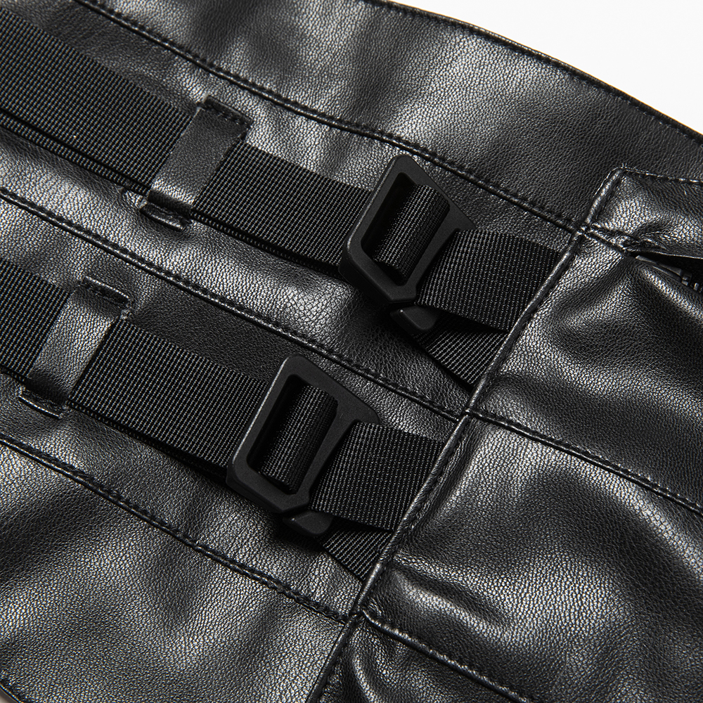 Imitation Leather Cummerbund/Lamp Black