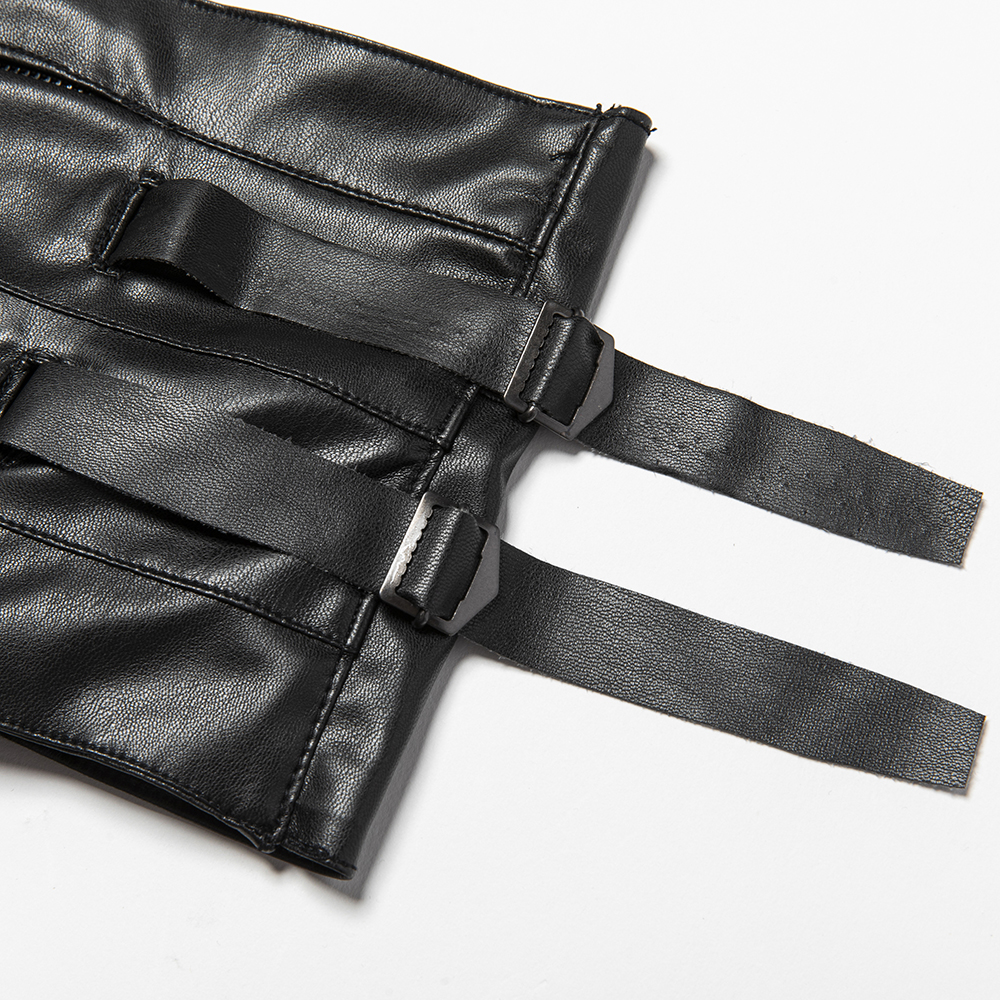 Imitation Leather Cummerbund/Lamp Black