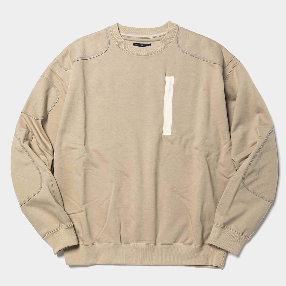Crisp Pad Sweatshirt/Beige