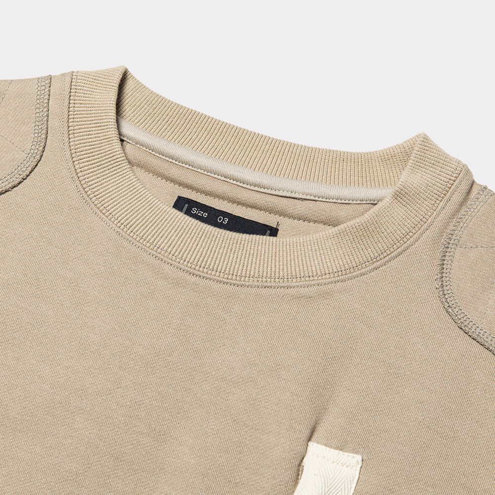 Crisp Pad Sweatshirt/Beige