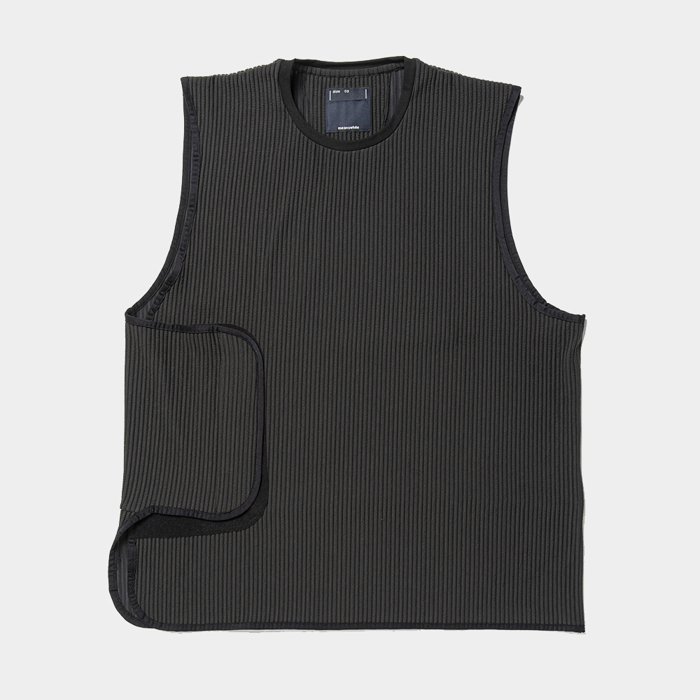 Uneven Fabric Conditioning Vest/Lamp Black