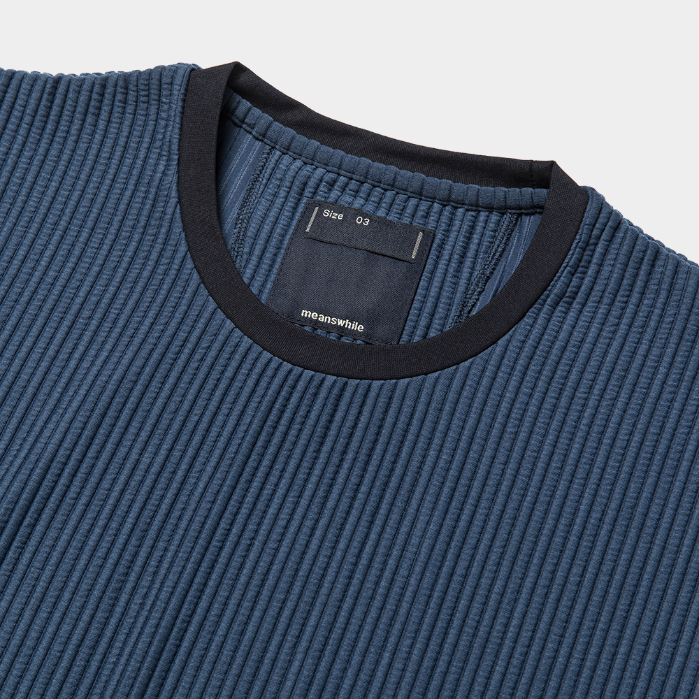 Uneven Fabric Conditioning Vest/Navy
