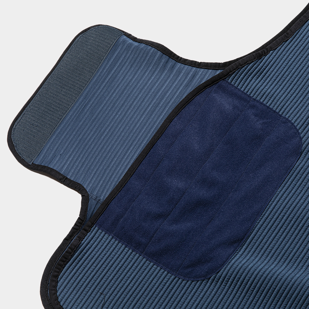 Uneven Fabric Conditioning Vest/Navy