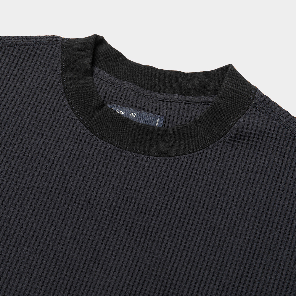 SOLOTEX® Waffle S/S Tee/Off Black