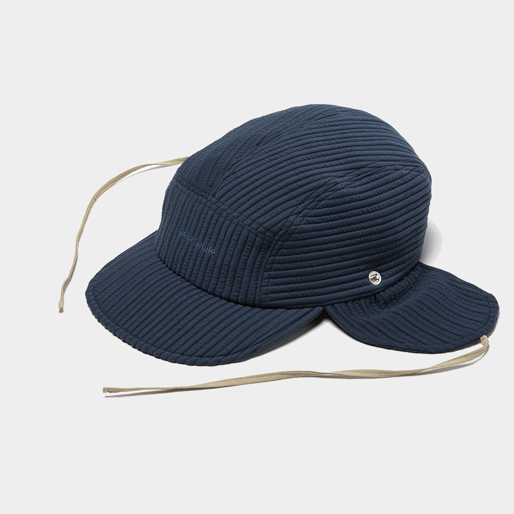 Uneven Fabric Cover Cap/Beige