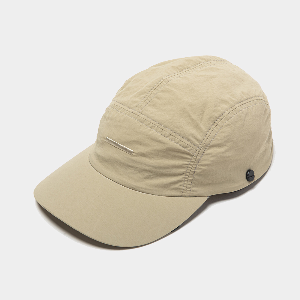 Uneven Fabric Cover Cap/Beige