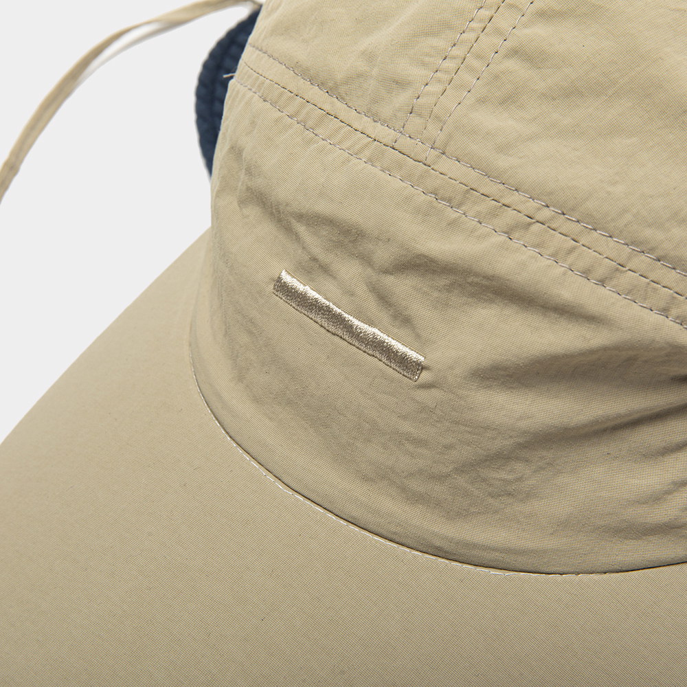 Uneven Fabric Cover Cap/Beige
