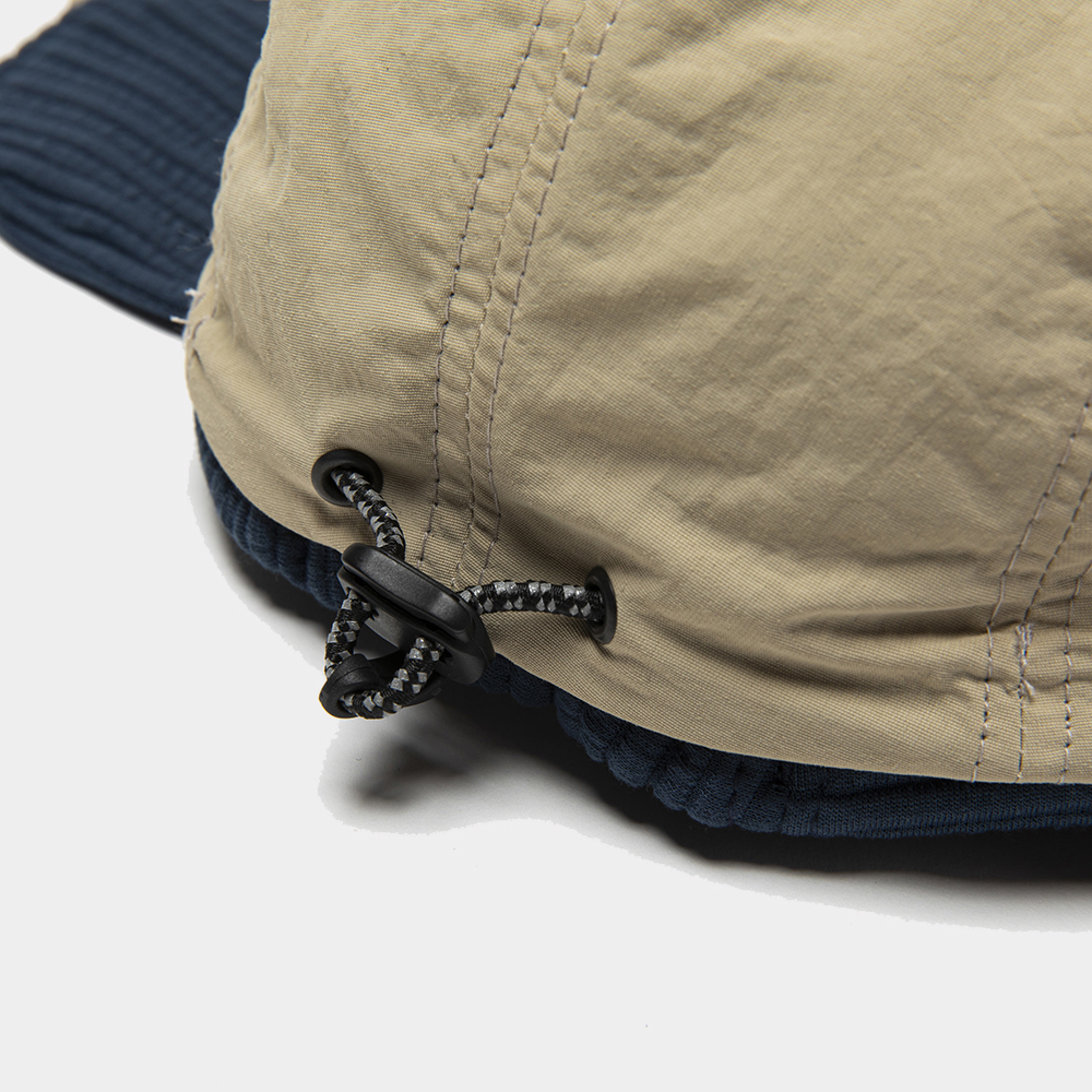 Uneven Fabric Cover Cap/Beige