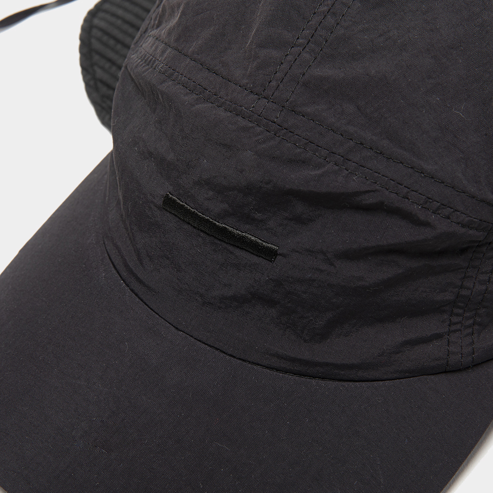 Uneven Fabric Cover Cap/Off Black