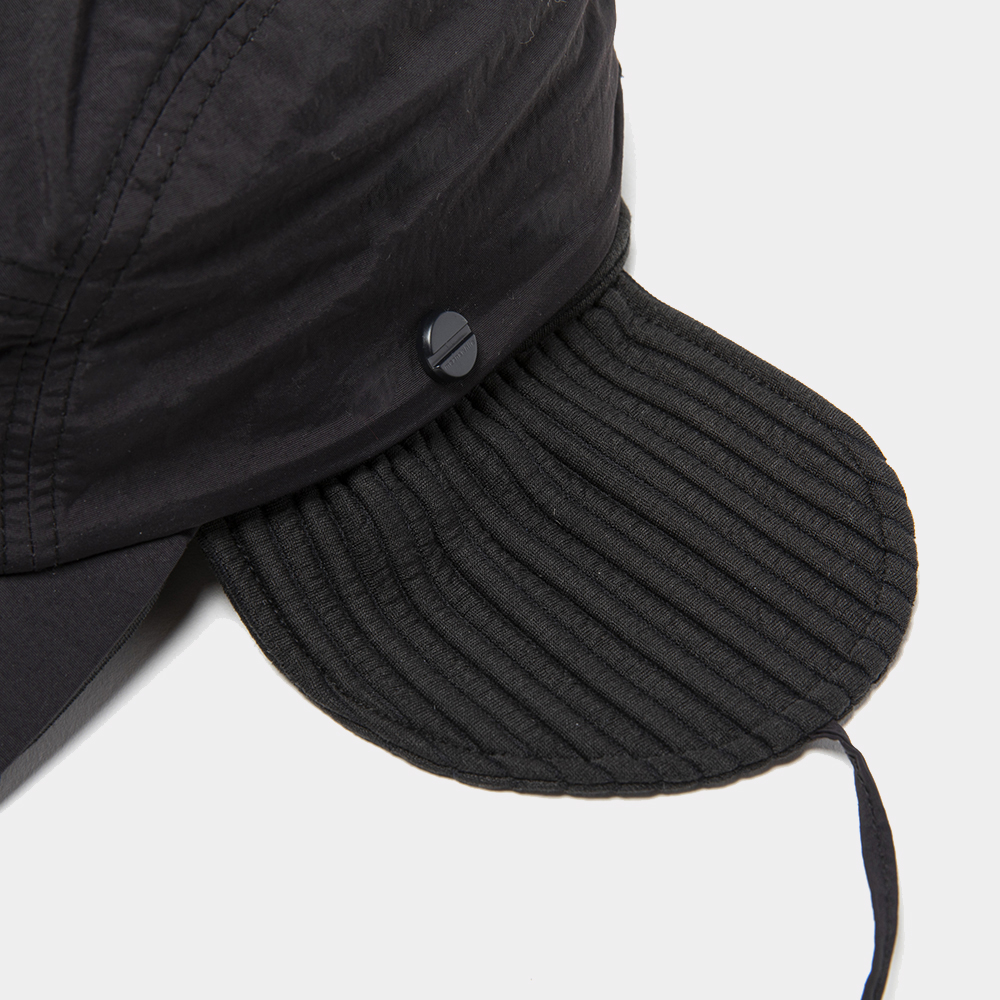 Uneven Fabric Cover Cap/Off Black