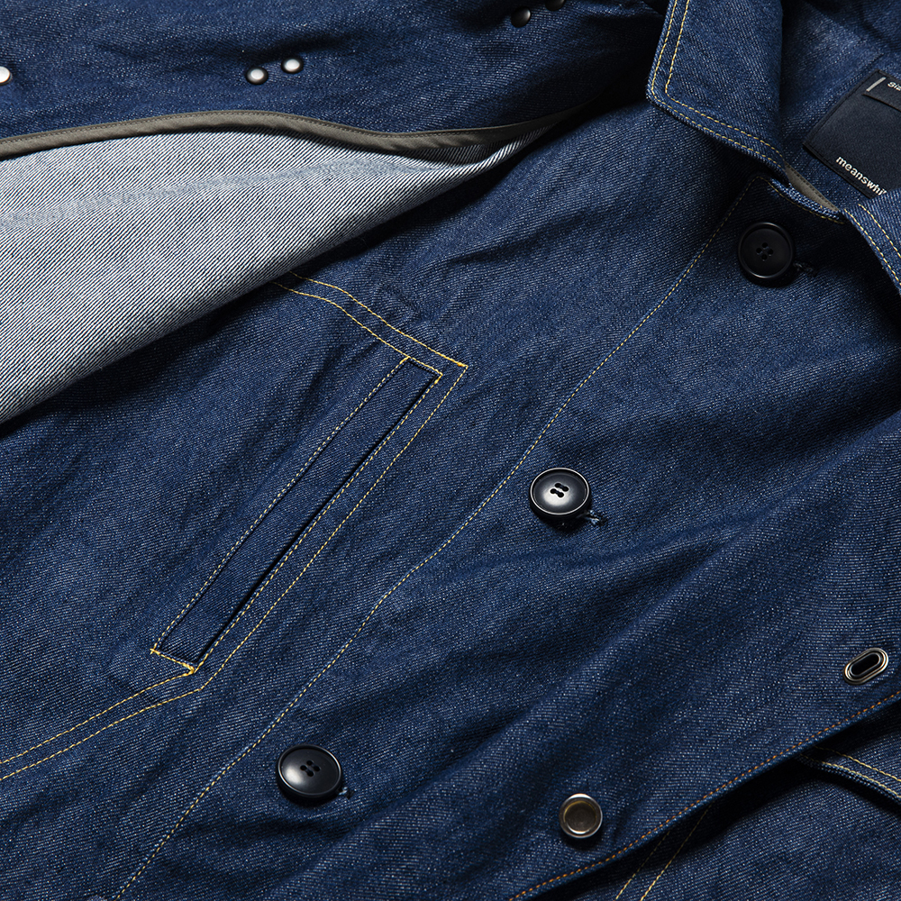 Denim Double Collar JKT/Indigo