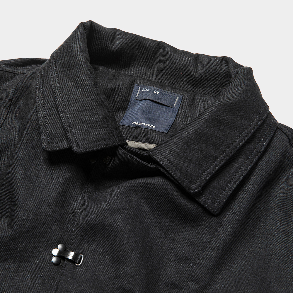 Denim Double Collar JKT/Black Denim
