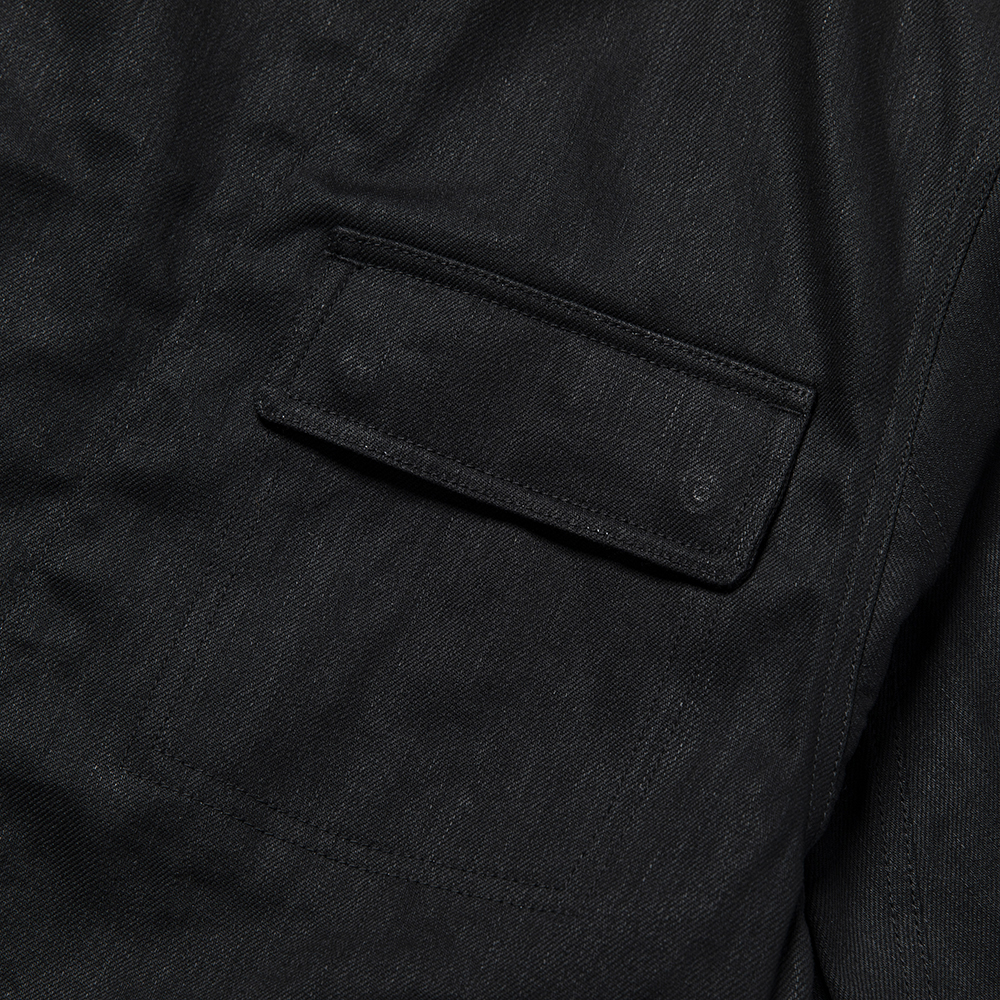 Denim Double Collar JKT/Black Denim