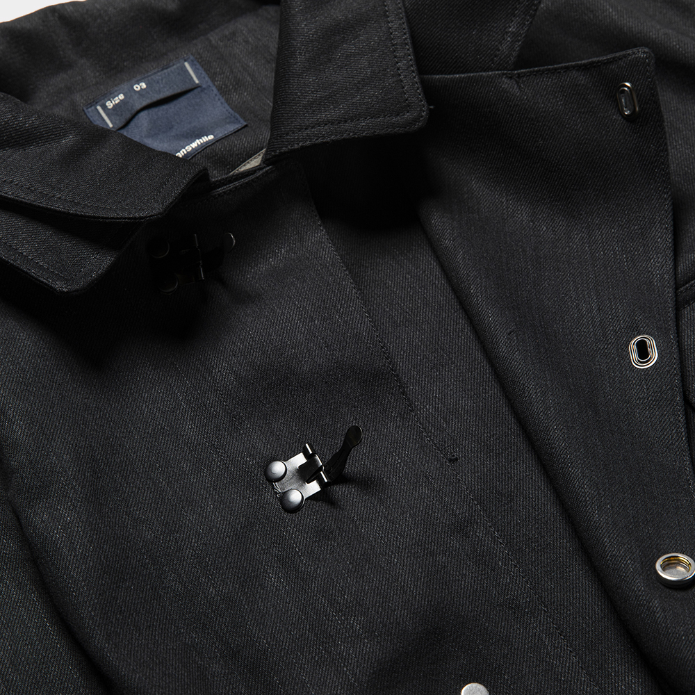 Denim Double Collar JKT/Black Denim