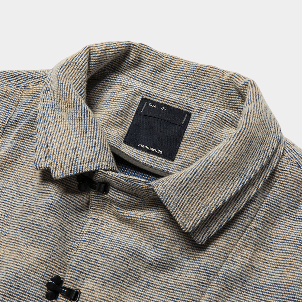 Hombre Sashiko Stitch Double Collar JKT/Sunset