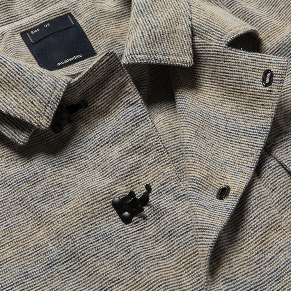 Hombre Sashiko Stitch Double Collar JKT/Sunset