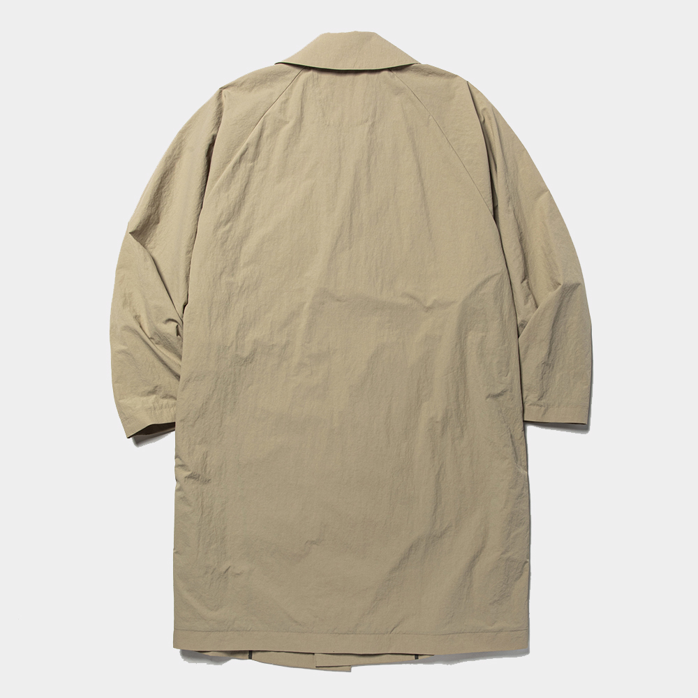 Nylon Wrap Over Coat/Beige