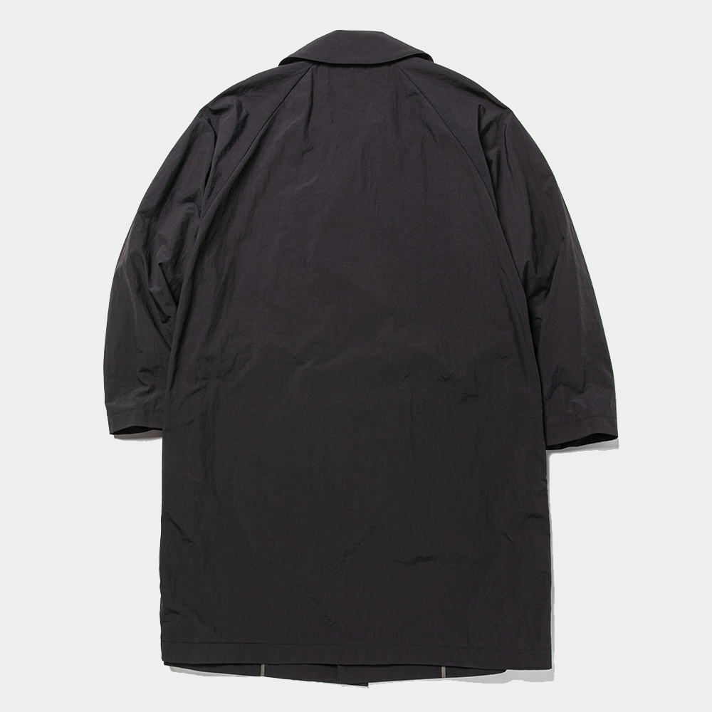Nylon Wrap Over Coat/Off Black