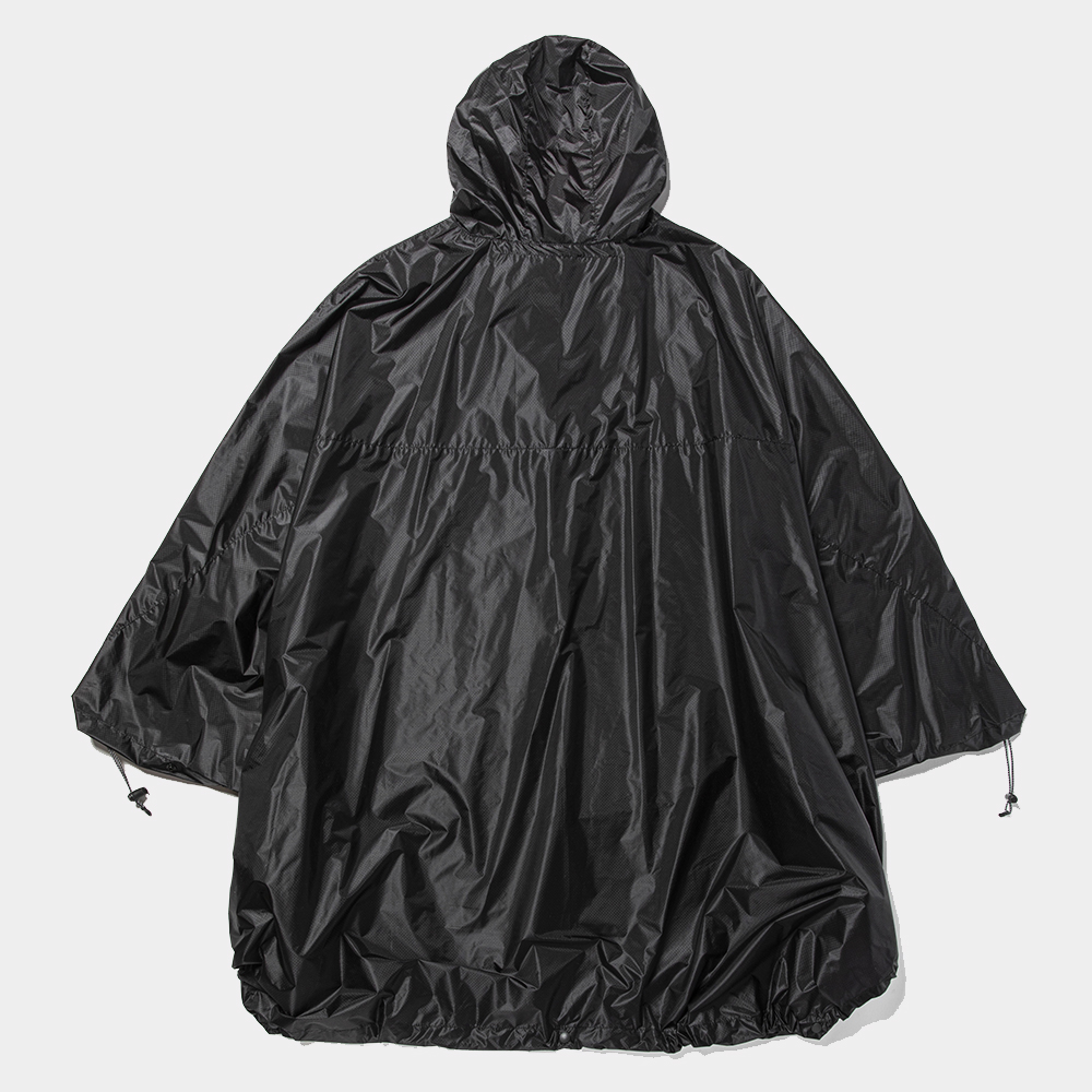 Cordura® Ripstop Packable Poncho/Lamp Black