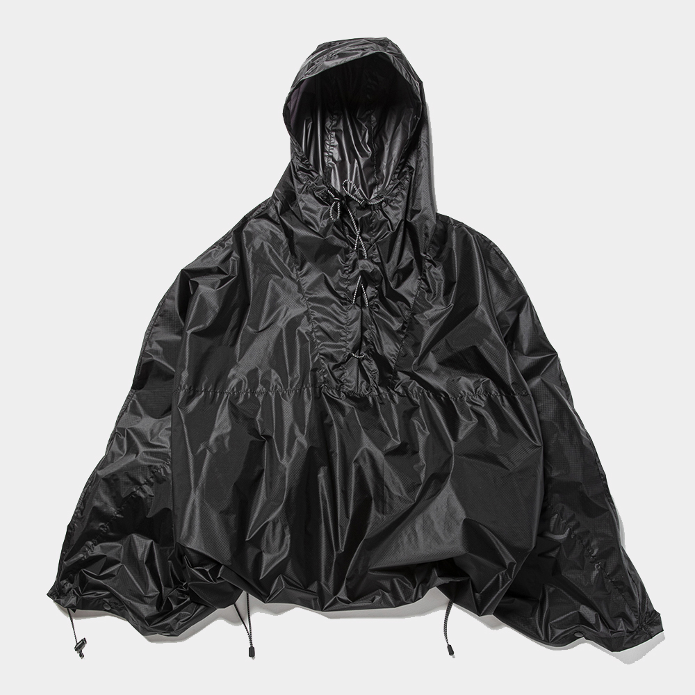 Cordura® Ripstop Packable Poncho/Lamp Black